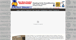 Desktop Screenshot of aperfectclimateinc.com